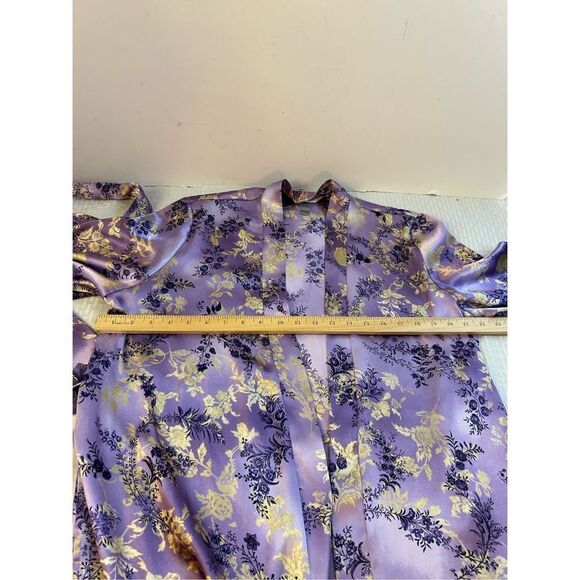 Delicates belt robe medium m purple gold lace sleeves - Picture 7 of 7